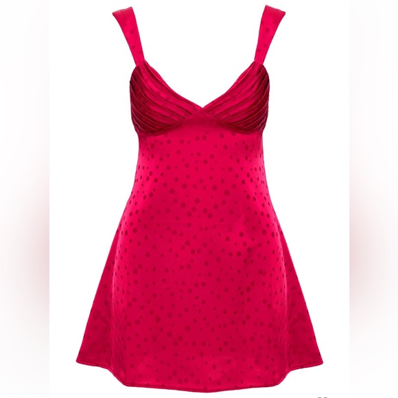 Red Silk Dress - Picture 1 of 6